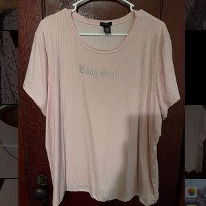 Rue21+ Ribbed Scoop Neck “Baby Girl” T-Shirt
